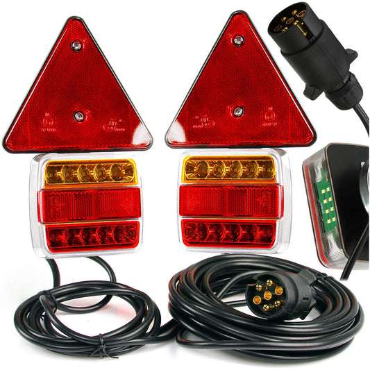 Set lampi LED magnetice pentru remorca,SET LAMPĂ MAGNET + TRIUNGHI/2-PACK!