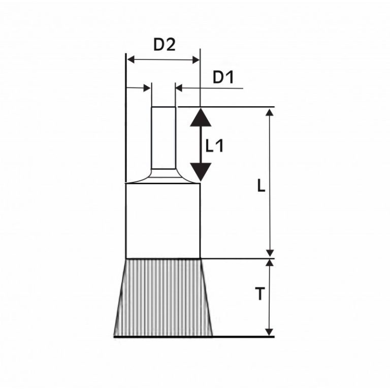 Perie cu STEM 25X6MM,Perie sarma tip pensula pentru bormasina