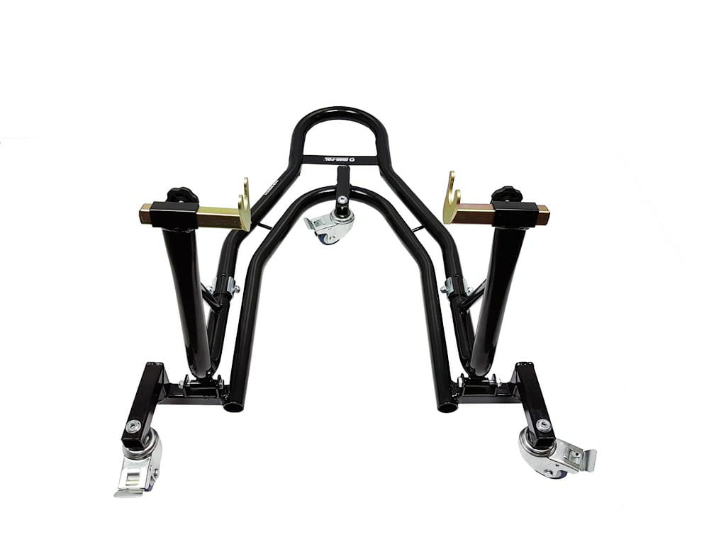 Stander Suport motociclete 2 in 1 cu roti