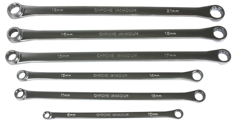 Set chei inelare drepte extra lungi 8 - 21 mm 6 piese profesionale CR-V