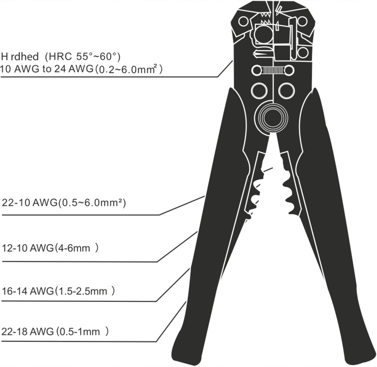 Set cleste multifunctional de sertizat, de taiat, de decablat cu accesorii incluse