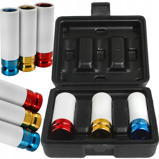 Set chei tubulare de impact cu protectie jante 17mm 19mm 21mm