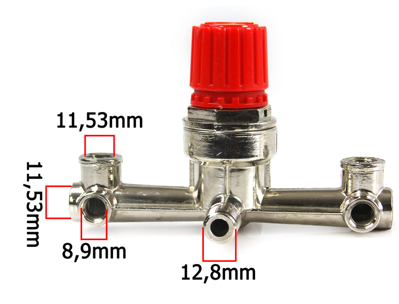 T pentru presostat compresor de aer cu regulator presiune 2-12 bari