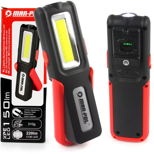 Lanterna XPE LED cu acumulator si powerbank