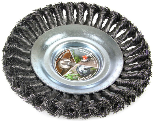 Perie de sarma cu disc pentru motocoasa 200mm, disc cu sarma pentru motocoasa