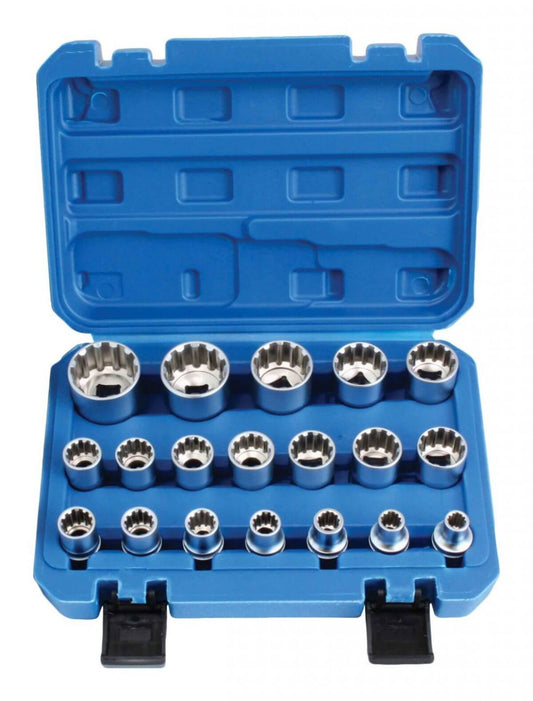 Set Trusa chei tubulare 12 laturi 1/2 pentru tubulare in 4 6 12 laturi metric inci torx si m