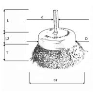 Perie de sarma pentru bormasina cu diametru 65X6 mm