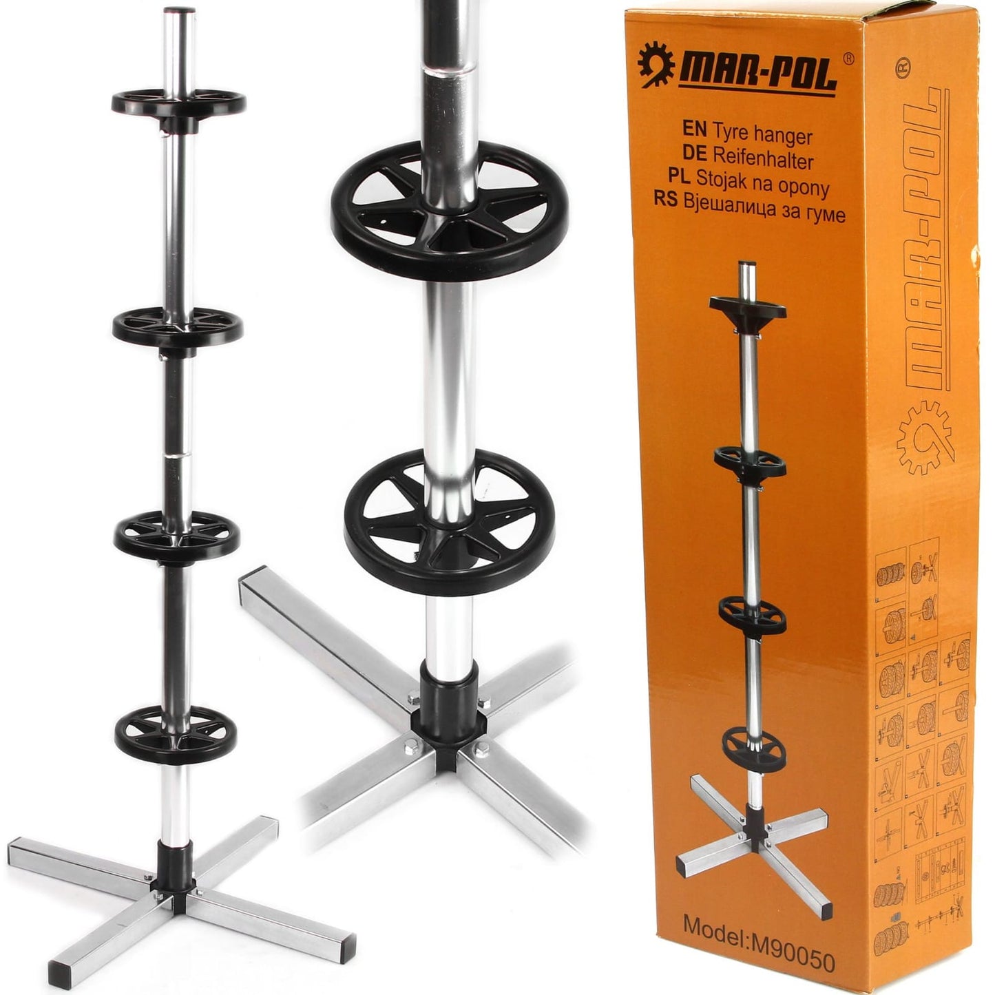 Stand/Suport de 4 roti pneuri jante anvelope latime max 235mm