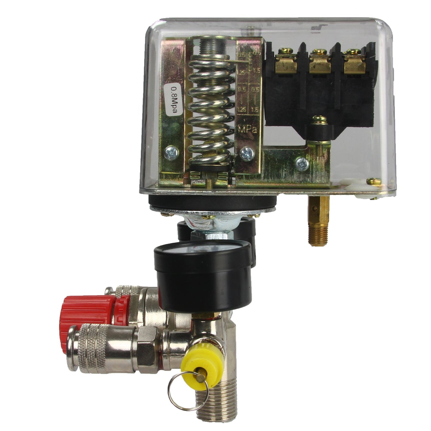 Kit presostat cu regulator de presiune 380V 8-12 bari,Presostat aer comprimat trifazic