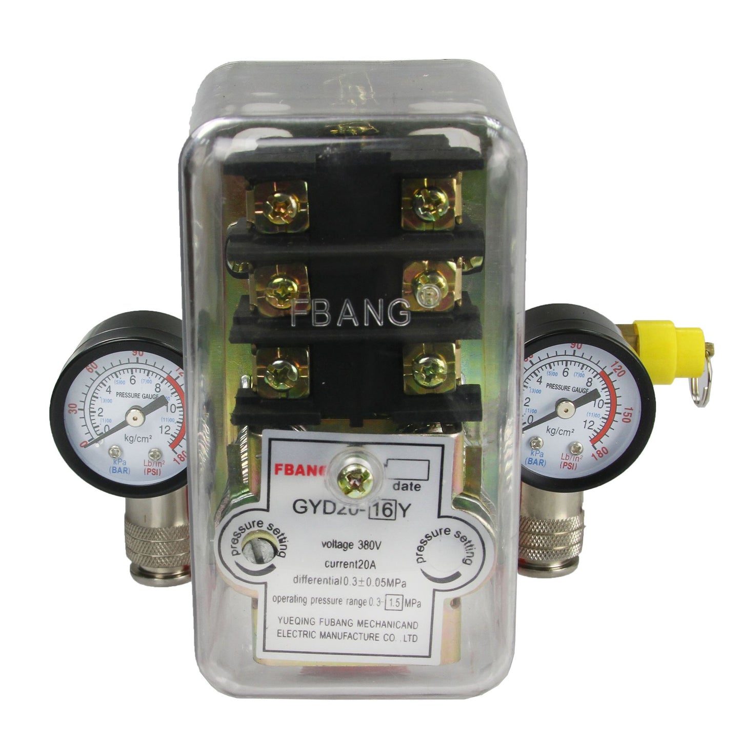 Kit presostat cu regulator de presiune 380V 8-12 bari,Presostat aer comprimat trifazic