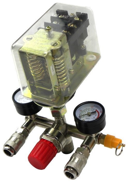 Kit presostat cu regulator de presiune 380V 8-12 bari,Presostat aer comprimat trifazic